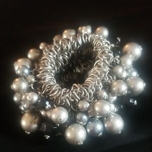 Elegant Silver Beaded Bracelet